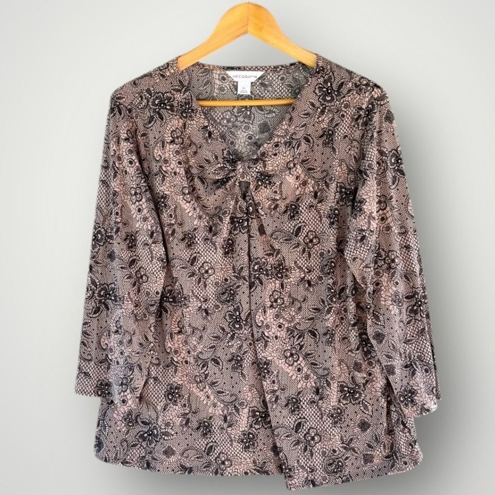 🎉5 for $45🎉 Liz Claiborne top blouse shirt size XL